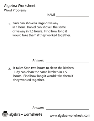 Pre-Algebra Word Problems Worksheet